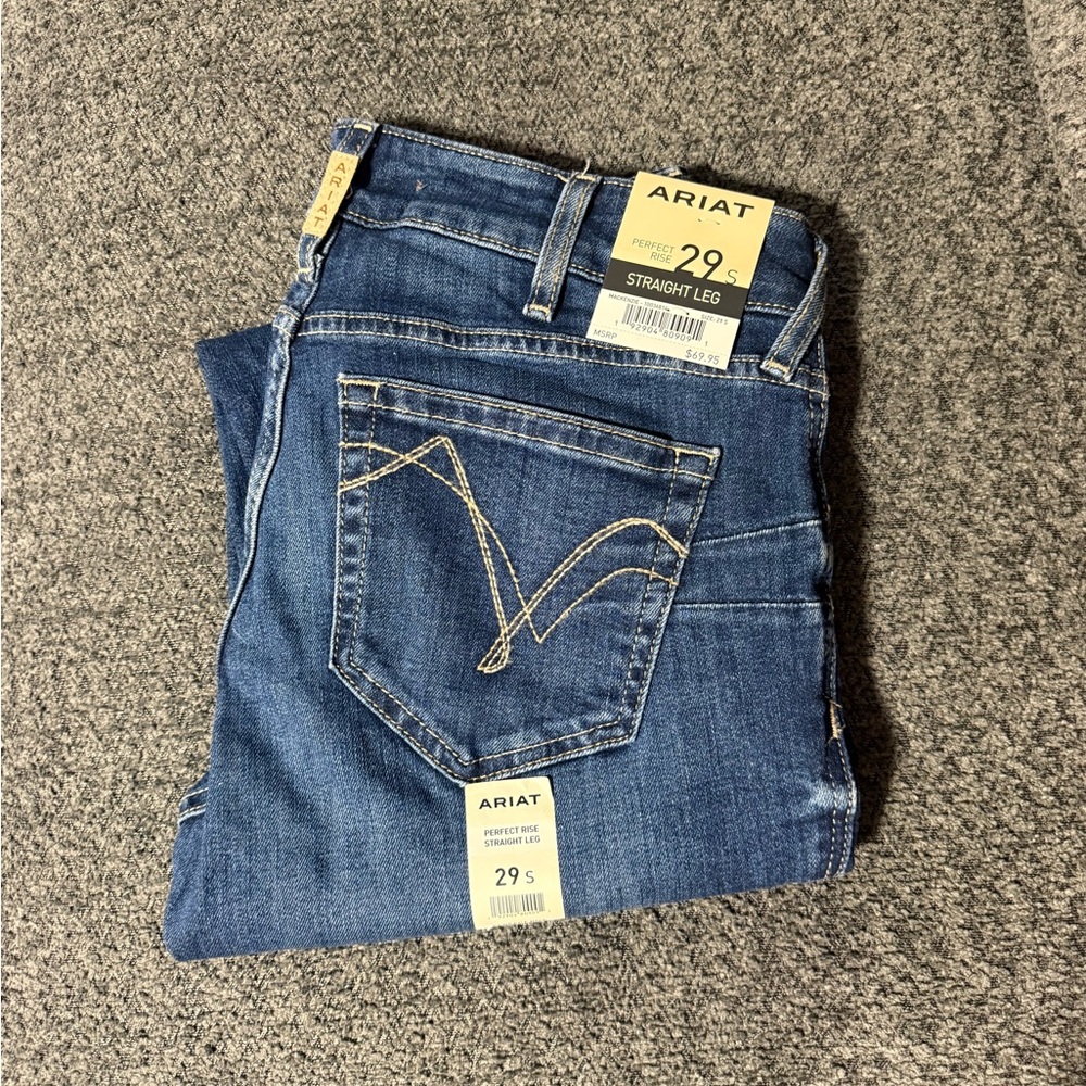 Ariat Women's Blue Straight Leg Jeans 29 S